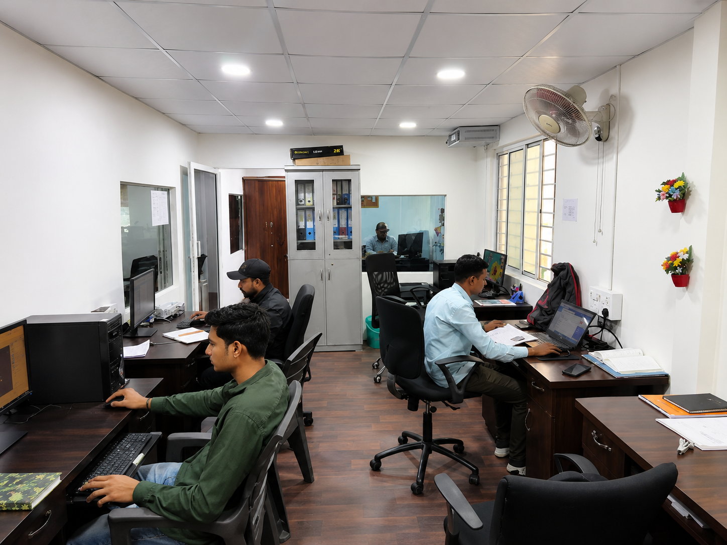 Industrial manufacturing and assembly workshop