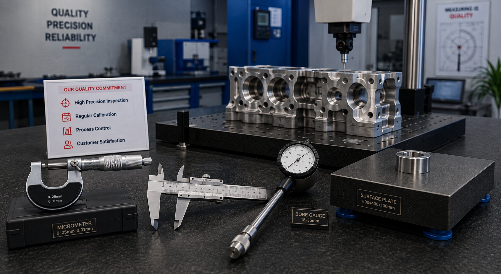Quality inspection instruments used at Spark Engineering